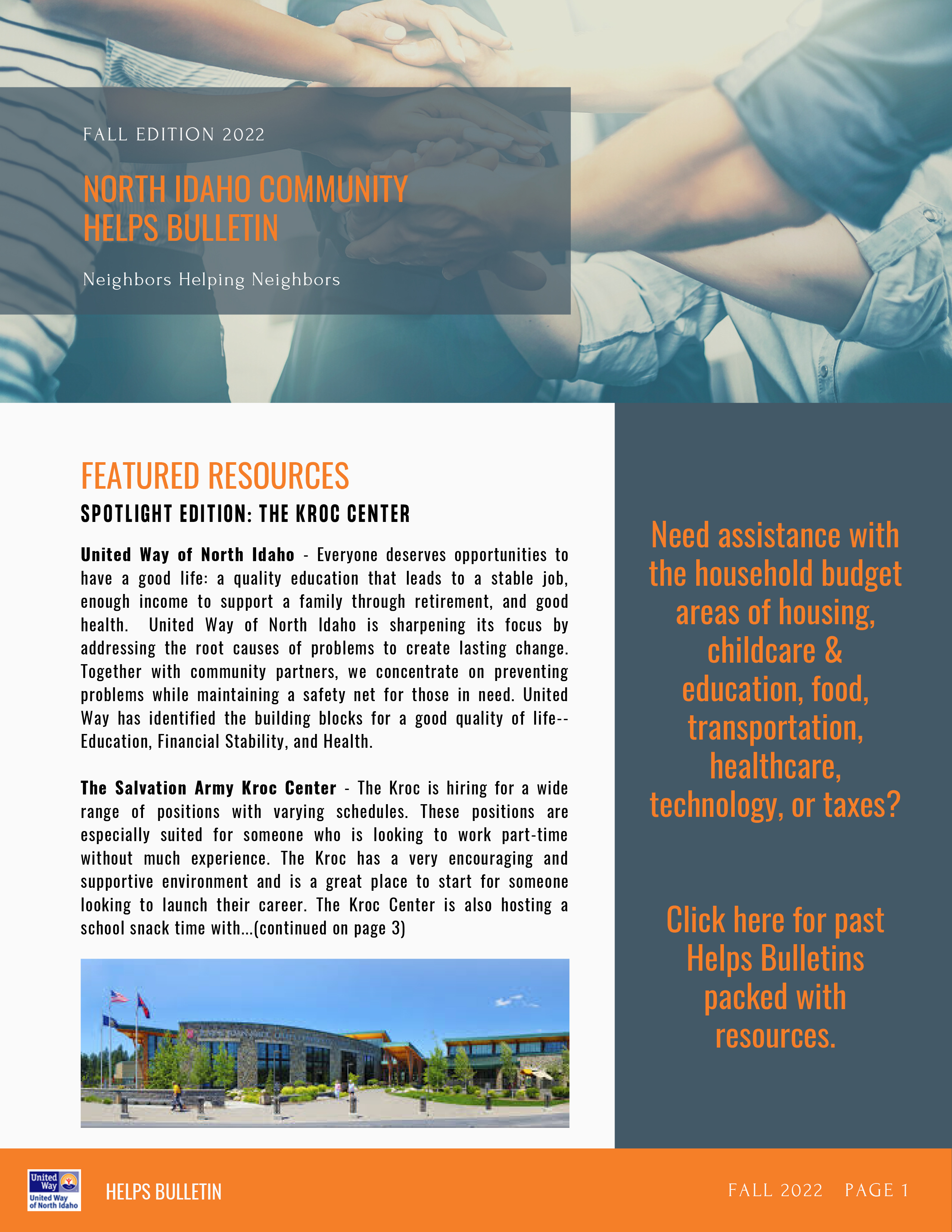 Helps Bulletin Cover Fall 2022