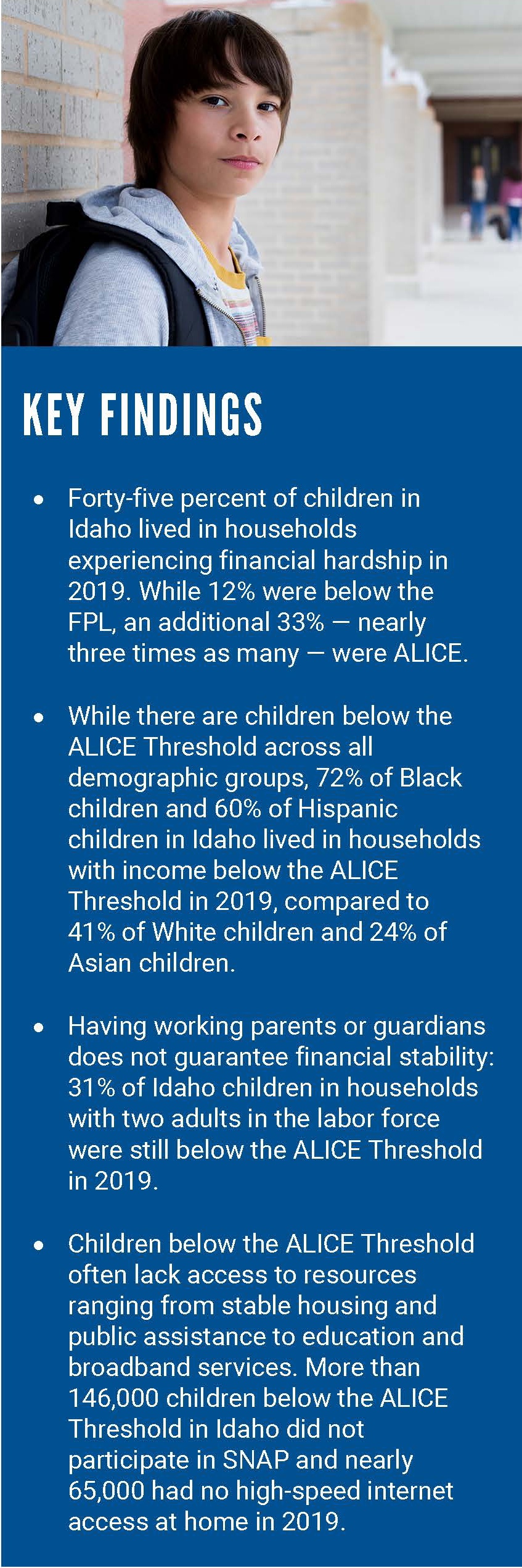 ALICE in focus: children - key findings